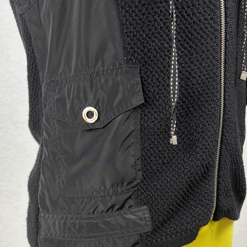 Skovhuus Black knit zippered vest with silver hardware- like size M- - Picture 5 of 10